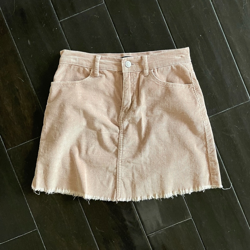 Corduroy denim mini skirt